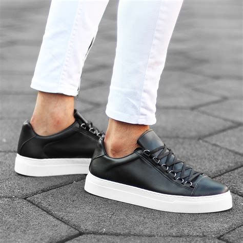 men's black shoes with white soles|white soled black trainers.